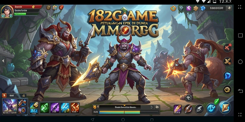Tangkapan layar menunjukkan gameplay aksi seru dari 182GAME.
