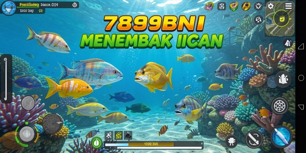 Screenshot gameplay 789BNI menampilkan aksi menembak ikan yang seru.