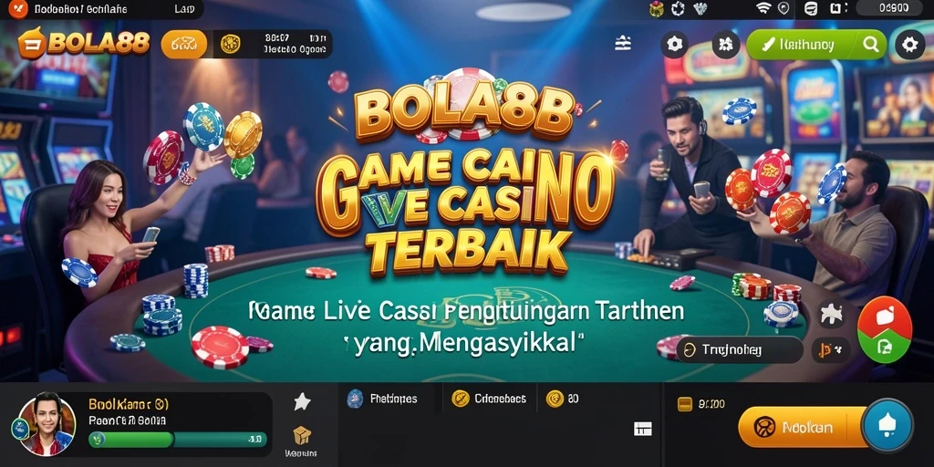 Tampilan gameplay Live Casino yang mendebarkan di BOLA88.