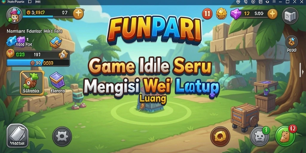 Tangkapan layar utama menunjukkan gameplay seru di FUNPARI.