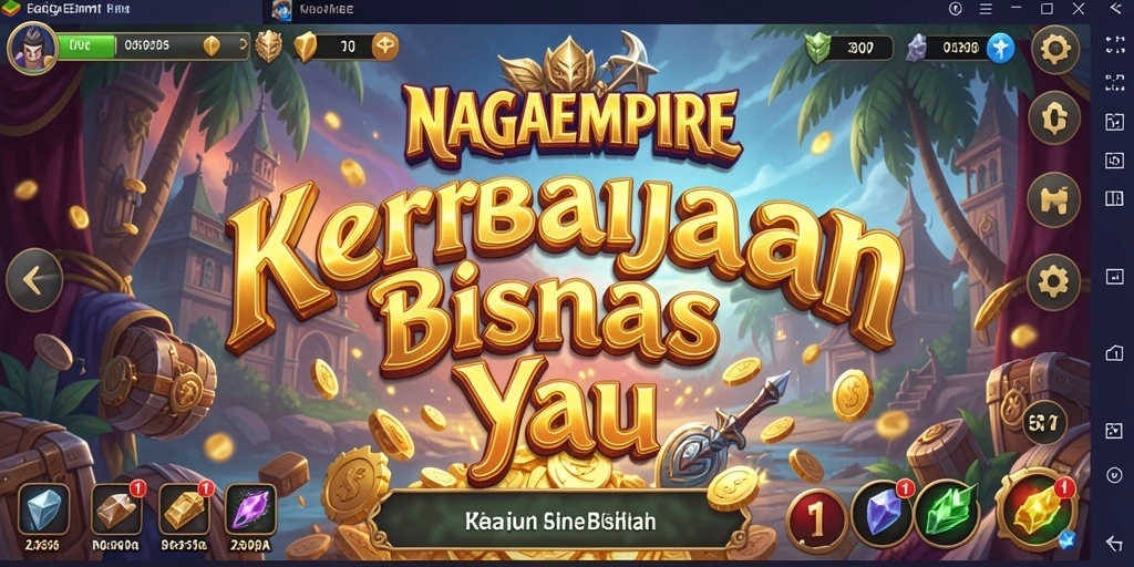 Screenshot gameplay NAGAEMPIRE menampilkan dinamika bisnis yang menarik.