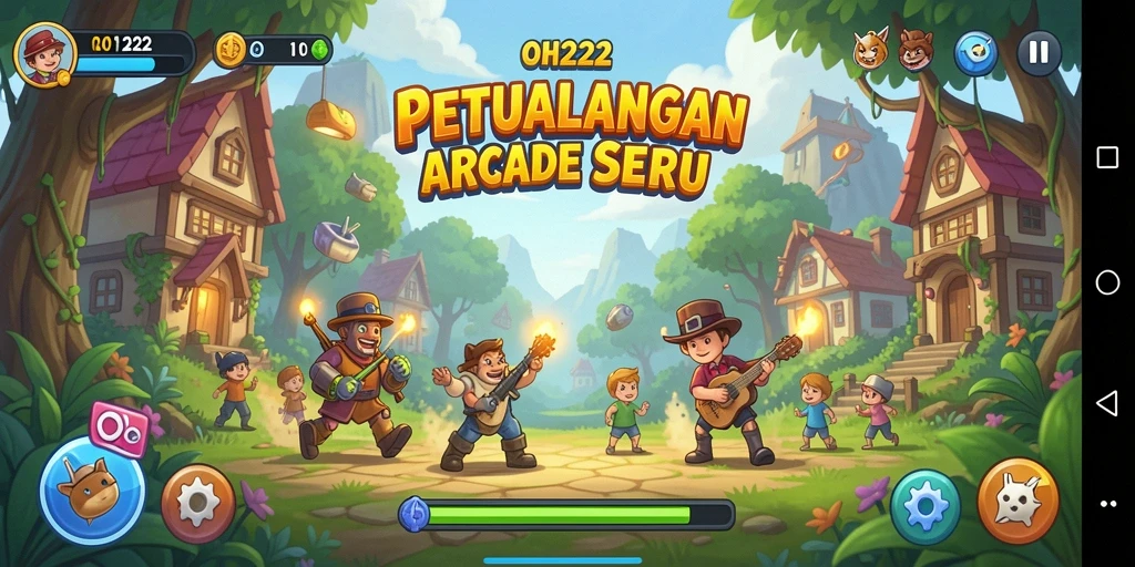 Tampilan gameplay seru penuh aksi di OH222.