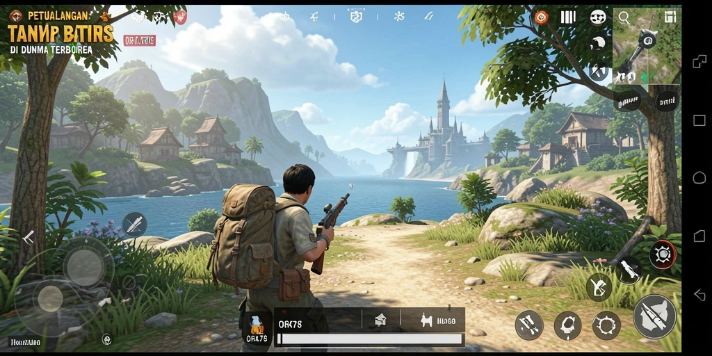 Gameplay ORA78 di dunia terbuka yang luas dan menakjubkan.