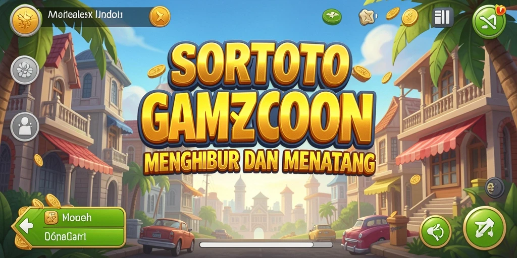 Screenshot gameplay SORTOTO menampilkan manajemen bisnis yang seru.