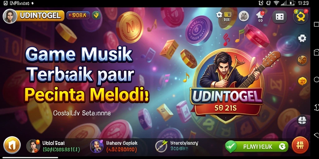 Tampilan gameplay UDINTOGEL yang interaktif dan penuh warna.