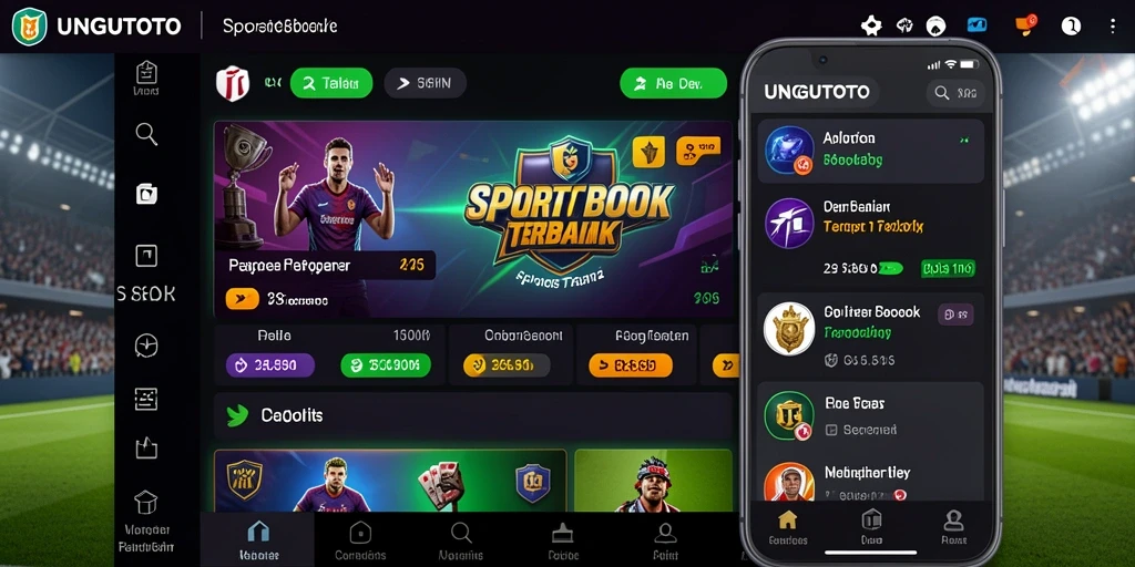 Tampilan gameplay UNGUTOTO yang menarik dengan fitur taruhan olahraga.