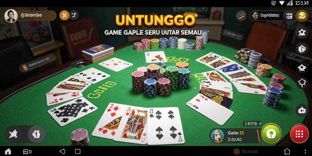 Screenshot dari gameplay seru Gaple di UNTUNGGO.